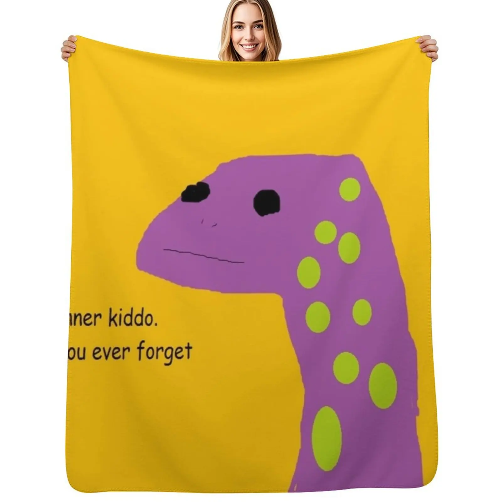 

motivational lizard Throw Blanket Compact Warm Blanket for Car Road Trip