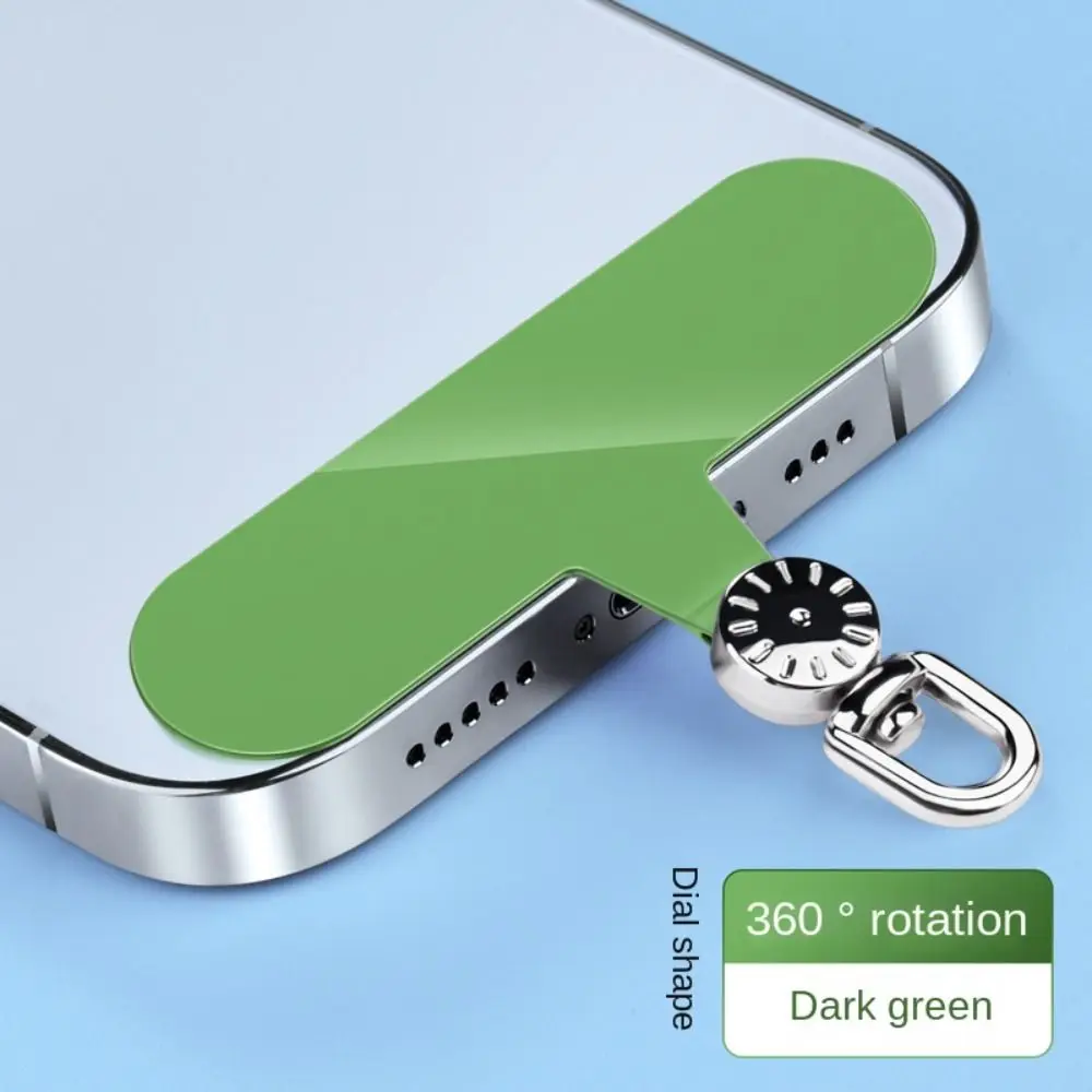

360° Rotatable Phone Lanyard Gasket Hanging Cord TPR Metal Phone Patch Multicolor Ultra Thin Phone Card Clip Hang Cord Tab