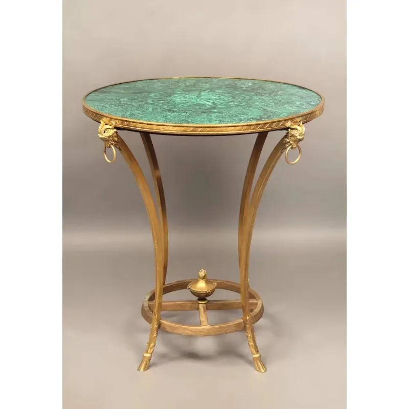 Deluxe dining table Living room natural gem peacock stone table