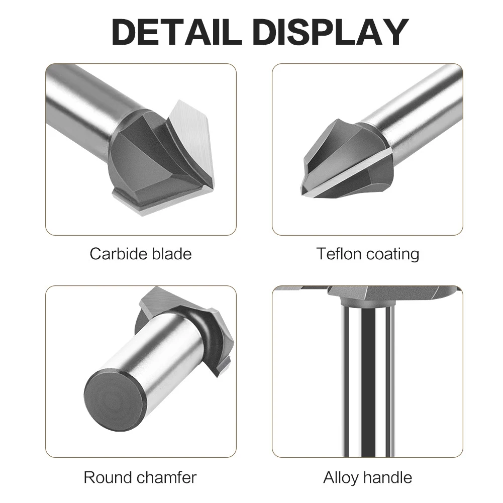 Router Bit Woodworking Tool Diamond for v Type MDF Router Bit Achieve High Precision And Professional-looking Workshop Equipment