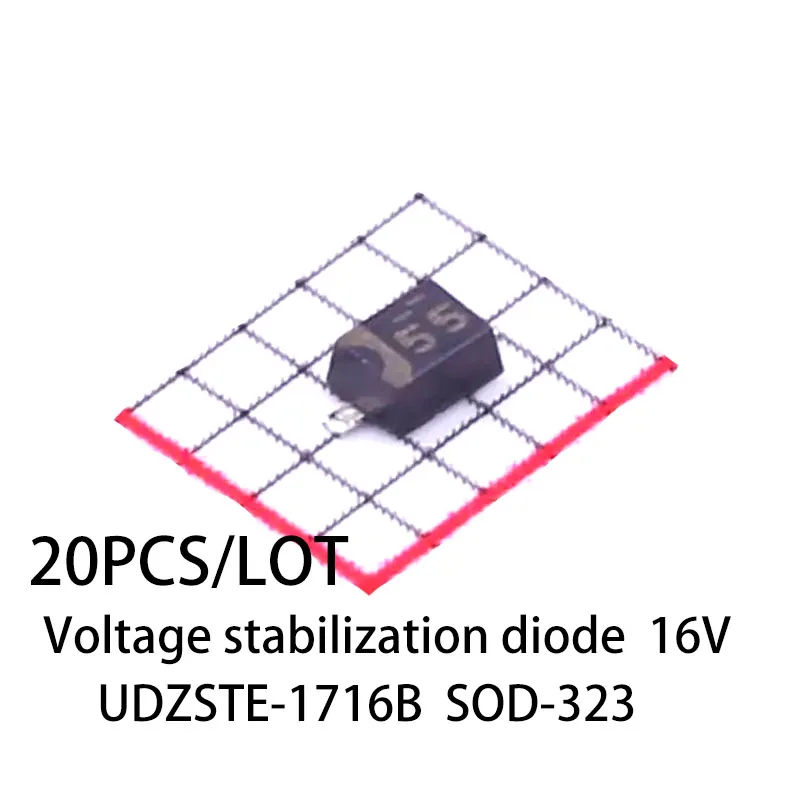 20PCS/LOT UDZSTE-1716B SOD-323 SMD Voltage stabilization diode 16V Reverse current 100nA@12V New and Original