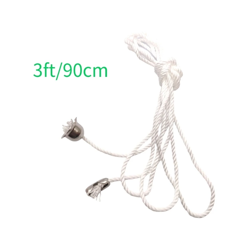 حبل سحب قطني مريح 10 قطع سلك تغيير ضوء مروحة الغرفة مع مجموعة وصلات معدنية #6