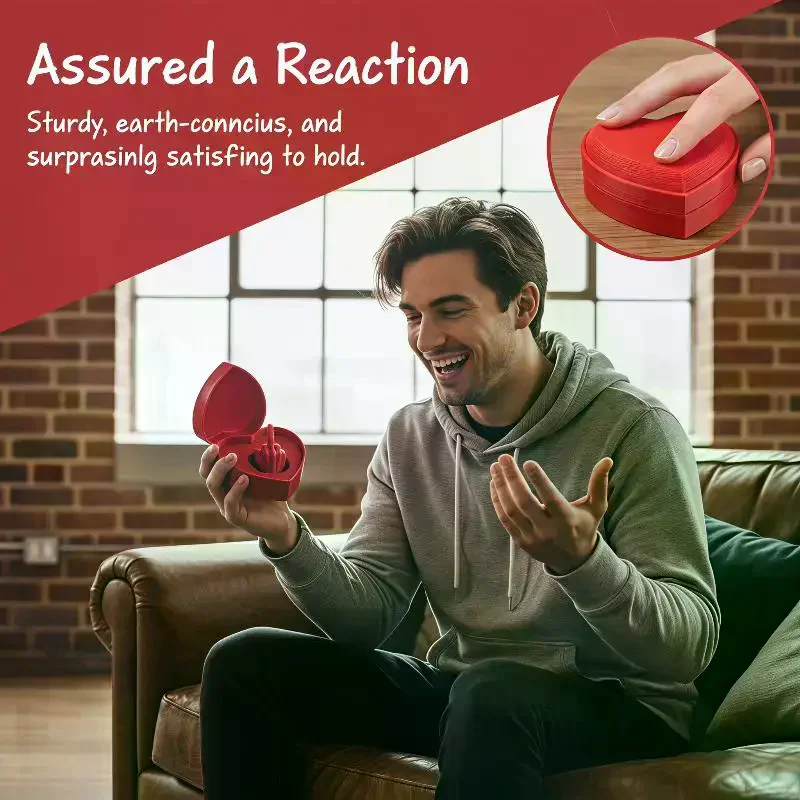 3D Printed Heart Shaped Surprise Box Funny Hidden Decor: Novelty Prank Toy Romantic Joke Gift Valentine