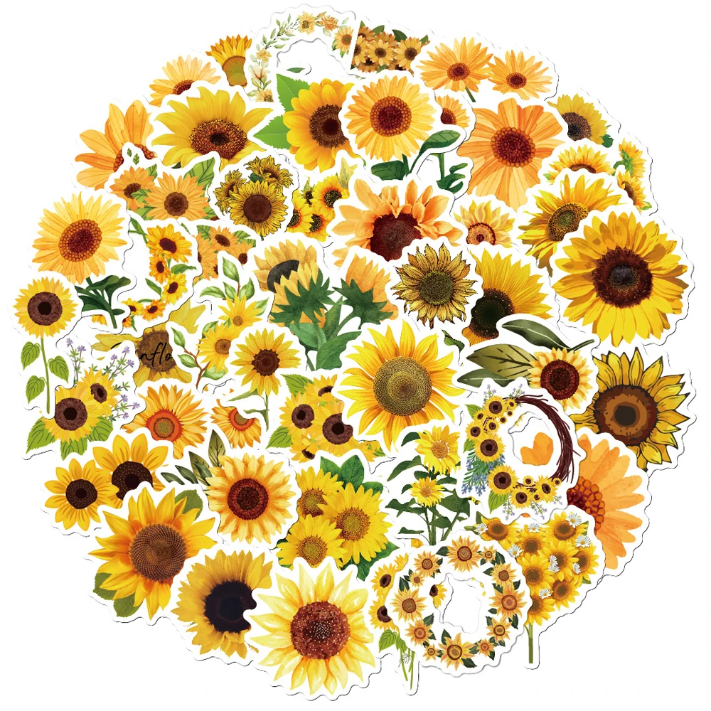 10/30/50PCS You Are My Sunshine Sunflower Cartoon Graffiti Stickers Laptop Luggage Scrapbook Diary Phone Guitar Sticker Kid Toy