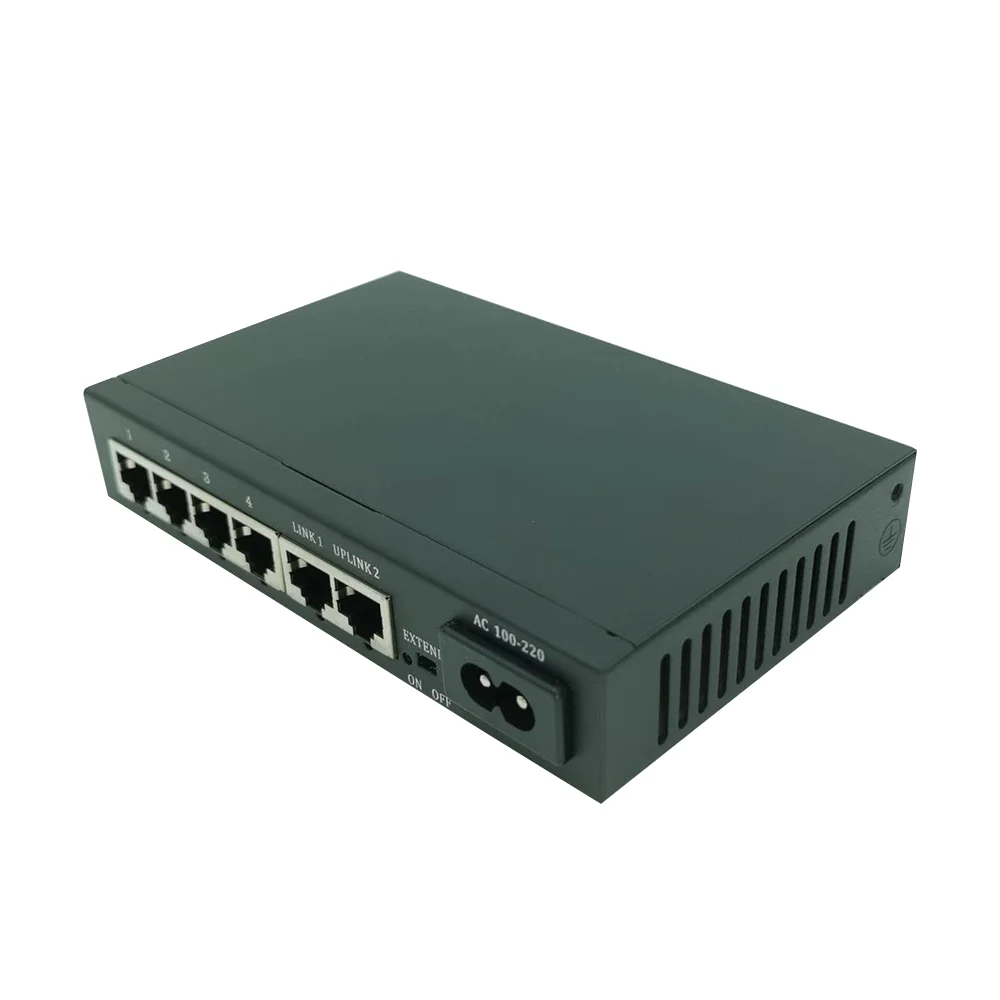 Poeスイッチ産業用4ポートpoe 2 sfpスイッチpoe 4ポート