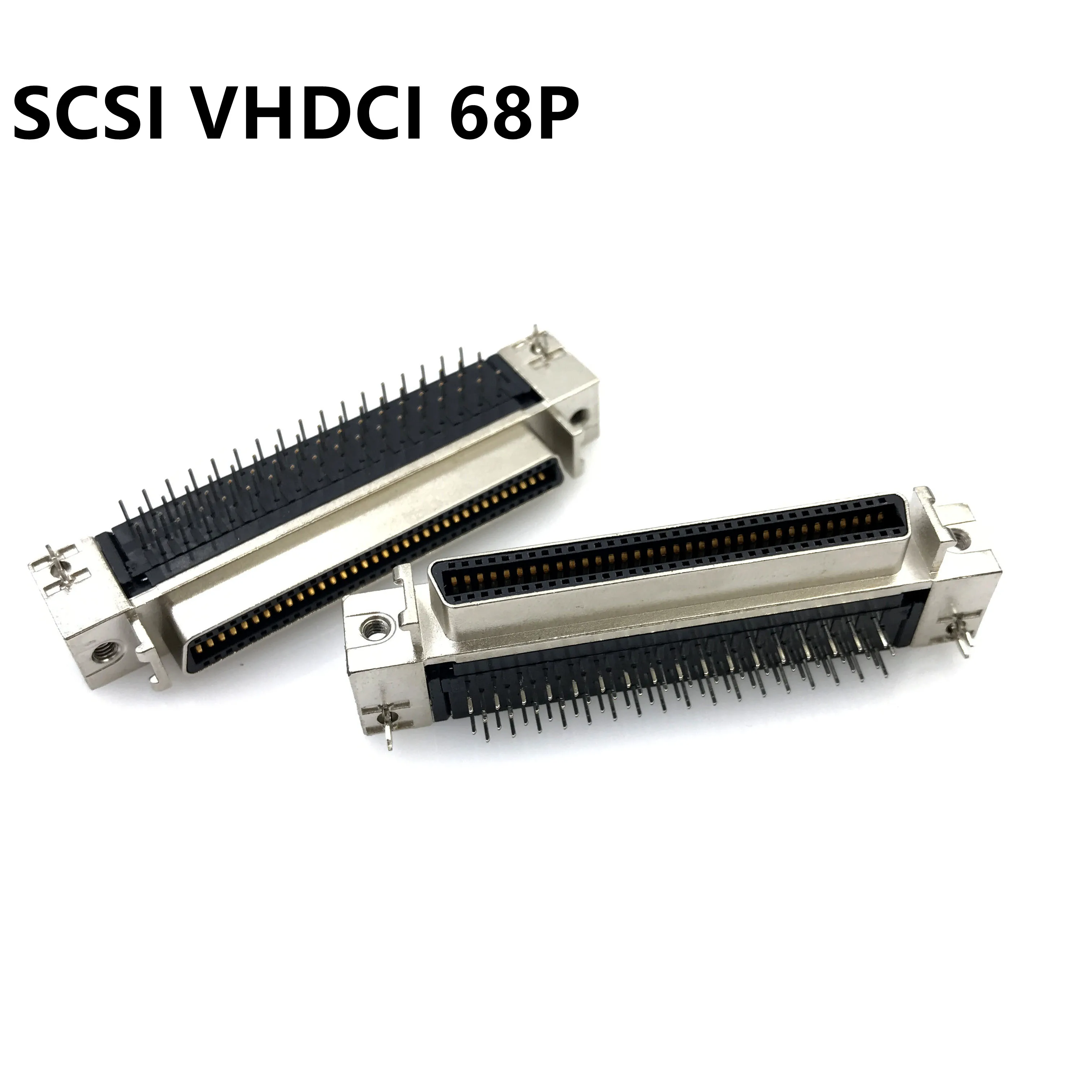 SCSI VHDCI68 VHDCI 68P V68 V.68 Single-layer Female Adapter 90 Degree Plug-in VHDCI 68P Female Connector