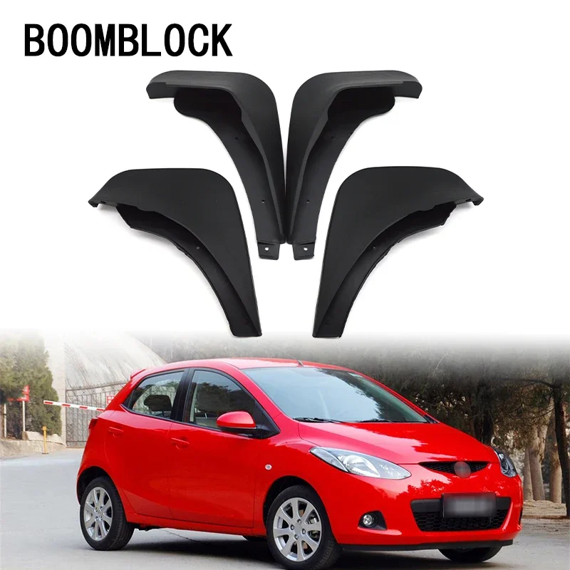 4pc Car Front Rear Mud Flaps Mud Flap Mudguards Fender For Mazda 2 Demio GE Hatchback 2008 2009 2010 2011 2012 2013 Accessories