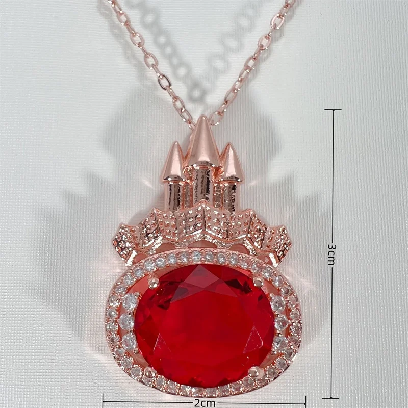 New Arrival Crystal Castle Crown Pendant Women Necklace Jewelry Trendy Silver 925 Clavicle Chain Necklace Female Accessoriesi