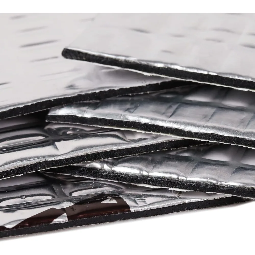 حصيرة تفيت صوت السيارة إضافية 100 مل 25 قدم مربع، بوتيل عازل للضوضاء للسيارات، ترطيب الصوت