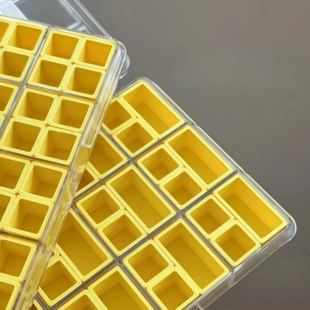 Transparent 36 Grids Nail Art Storage Box Candy Colors Plastic Nail Art Decorations Storage Box Compartment Jewelry Storage Box
