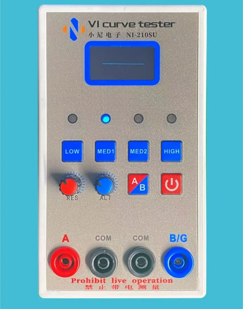 Novo! Dual Channel exibição simultânea, tela VI Curva Tester