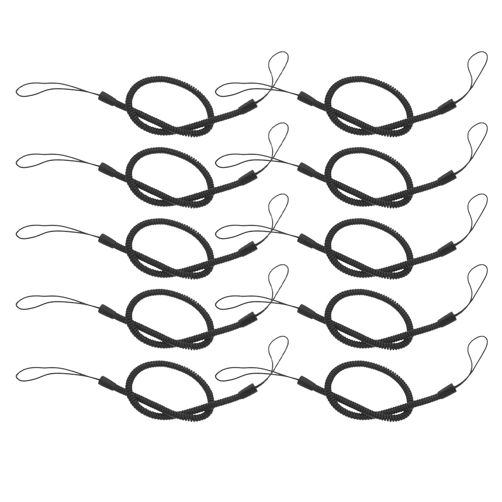 

10 Pcs Anti-lost Rope for Stylus Spring Coil Strap Elastic Lanyard Flat Plastic Retractable Coiled