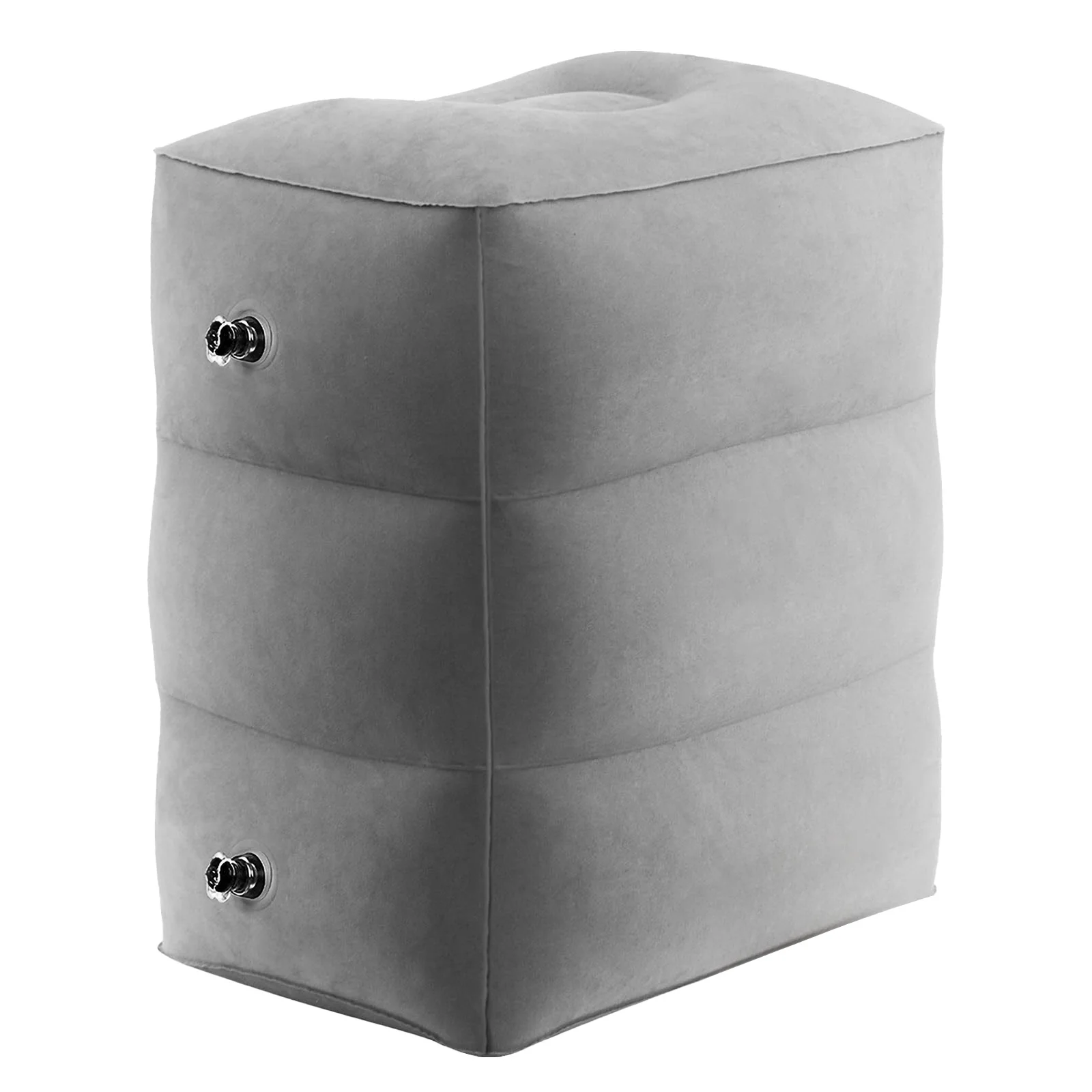 Airplane Foot Rest Travel Foot Rest Pillow Inflatable Travel Foot Rest for Airplanes Adjustable Height 3-Layer Ergonomic Folding