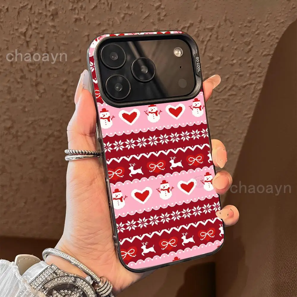 

Christmas element design Phone Case case for iPhone17 16 15 14 13 12 11 Pro/ Max/Plus shock-proof rear cover anti-fingerprint