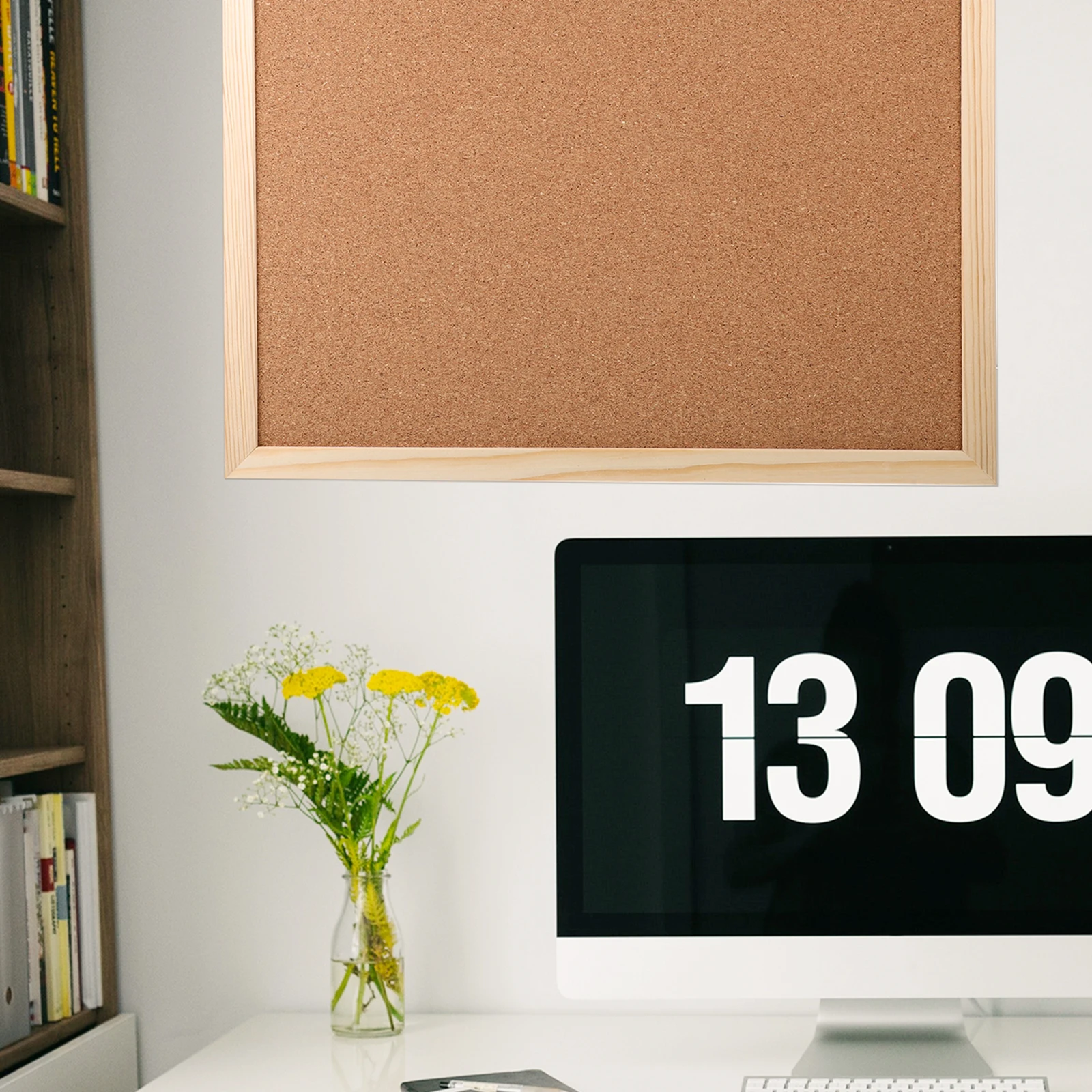 

1 Set Creative Cork Board For Wall Decorative Bulletin Message Notice Board, Office Announcement Corkboard Accessories, Thick