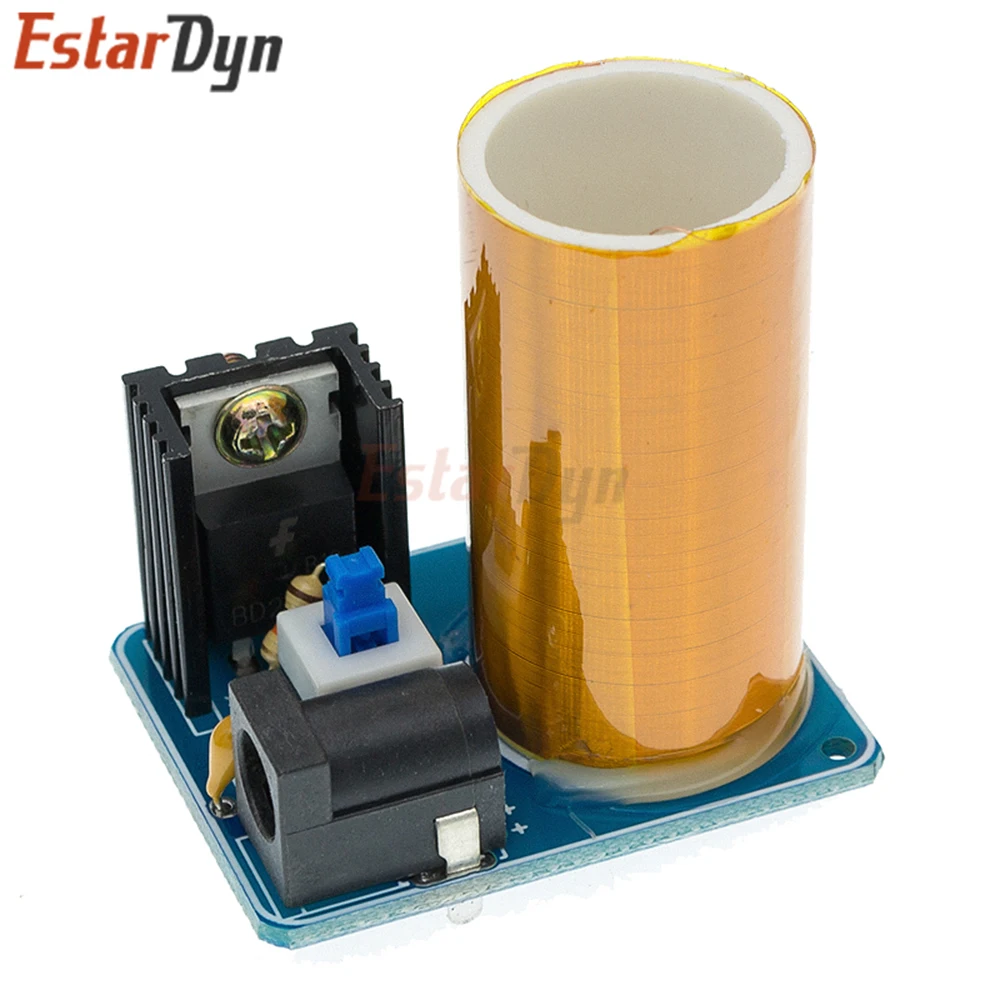 Estardyn BD243C Mini Tesla Coil Kit, DIY Arc Discharge Wireless Transmission Electronics Kit for Science Education