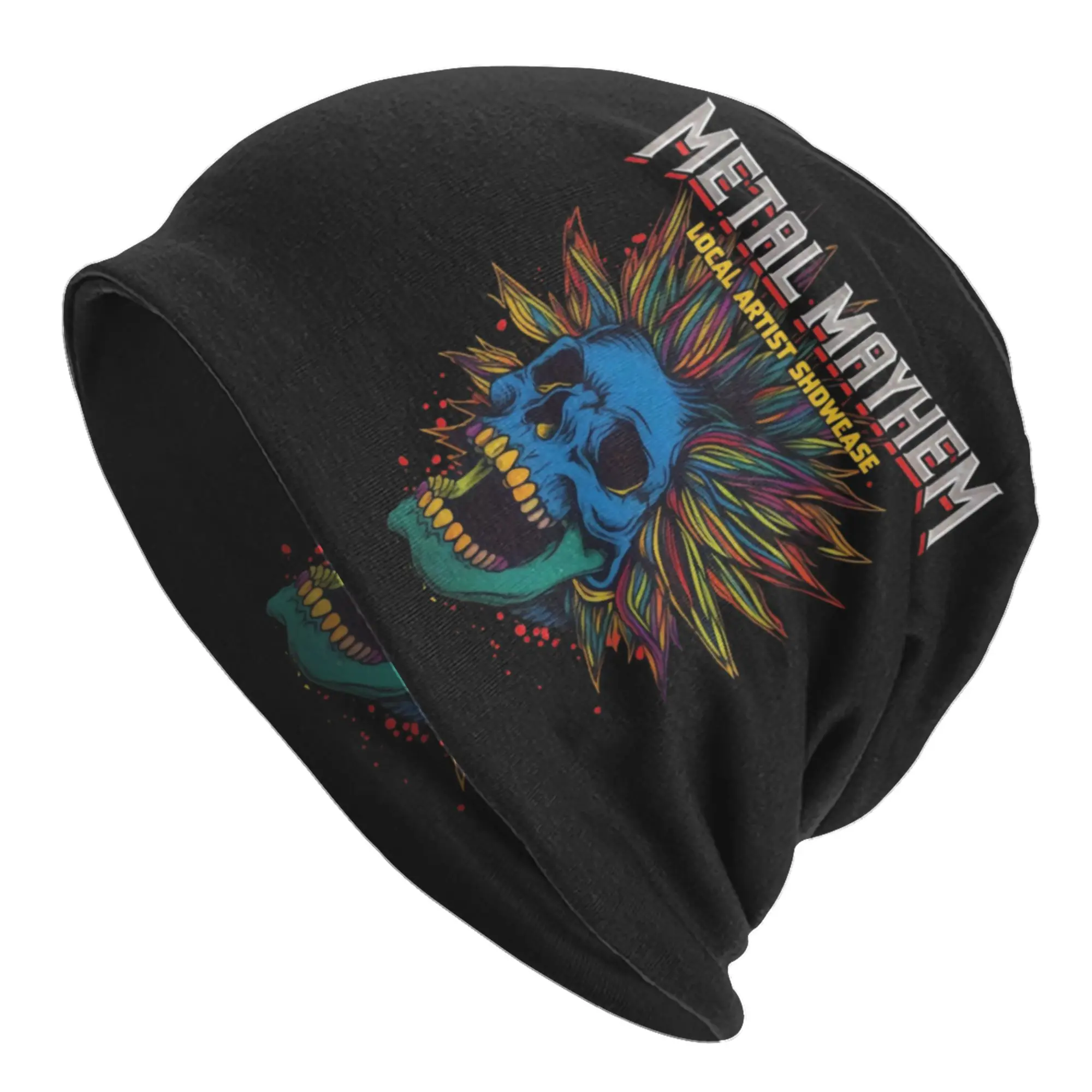 Skull Metal Mayhem Heavy Metal Hard Rock Music  Bonnet Hat Knitting Hats Men Women Hip Hop Unisex Adult  Winter Warm Beanies Cap
