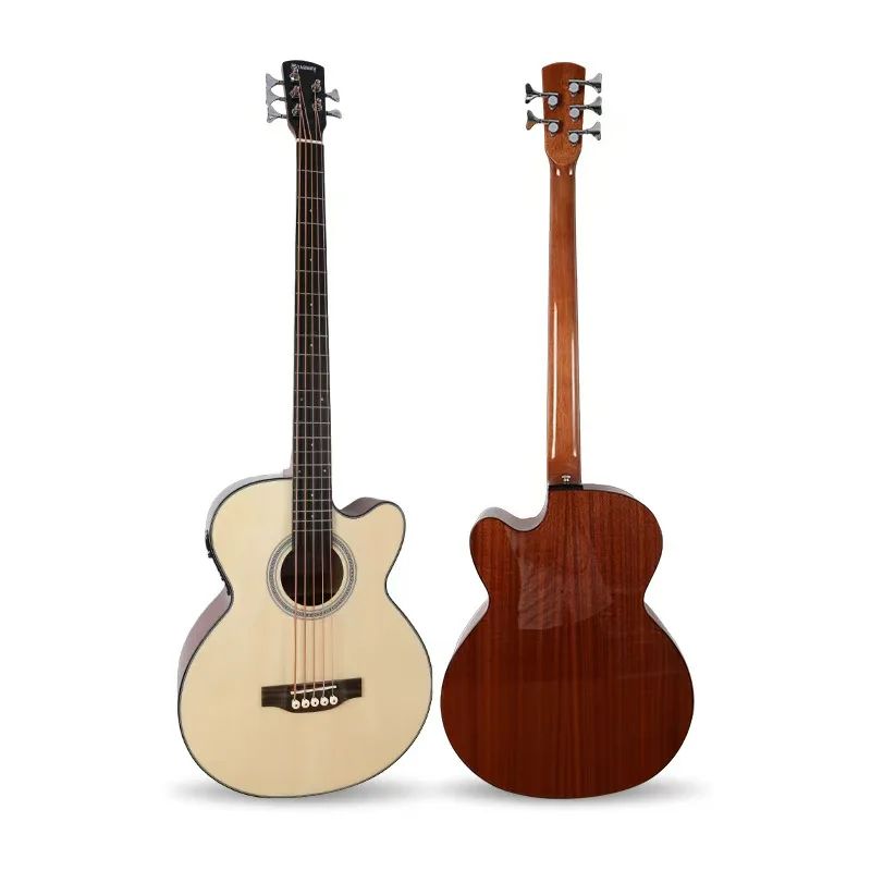 42-Inch Electric Bass Guitar With Five Strings And Pickup Made Of Wooden Sapele Neck Matt Finish