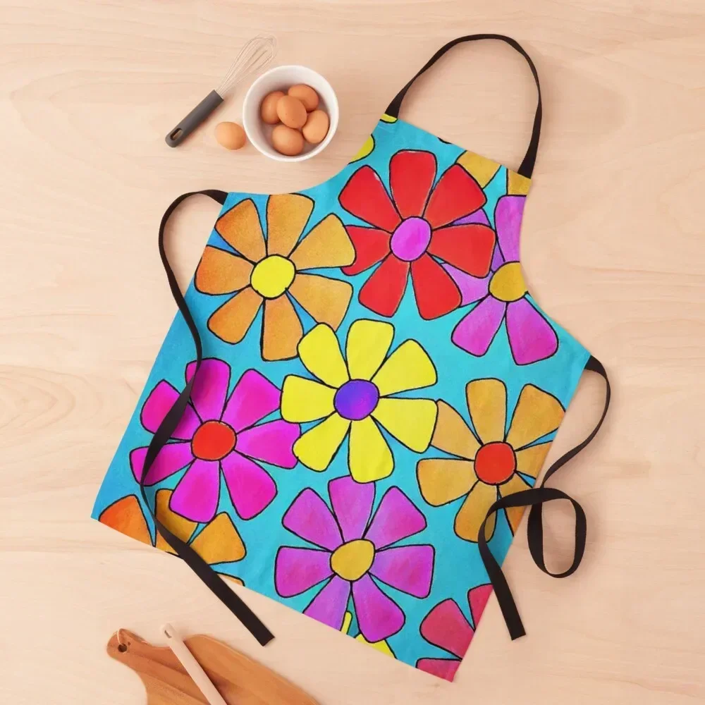 

Retro Flowers Apron Art painters Kitchens For Men Apron