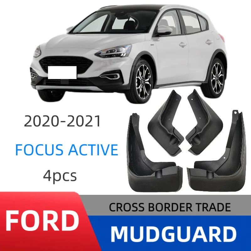 For 2020-2021 Ford Focus Active – Fender Shield, Mud Flaps, Front Rear Tire Splash Guards, Heavy Duty Rubber, Auto Accessories