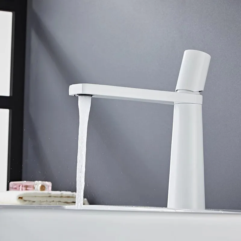 

Brushed Gold Bathroom Faucet Basin Faucet Hot & Cold Black Bathroom Sink Faucet Deck Mounted Lavotory Faucet Mixer Water Tap