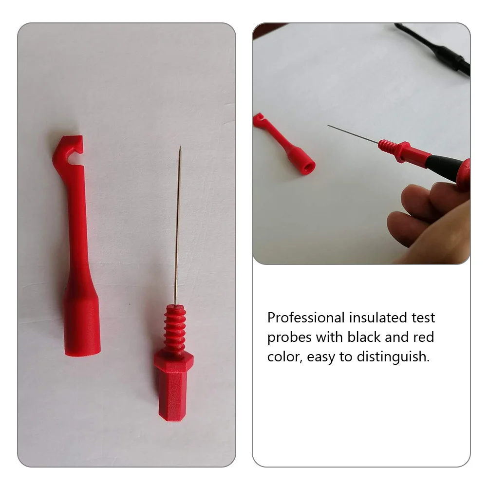 2Pcs Circuit Test Needle Professional Insulated Multimeter Probes for Automotive Back Probe Kit Non-Destructive Wire Testing
