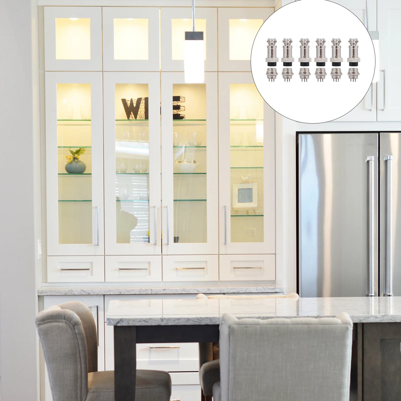 

8Pcs Self Cabinet Hinges Durable Steel Overlay Cabinet Hinges Concealed Kitchen Bath Home Office Furniture Hardware