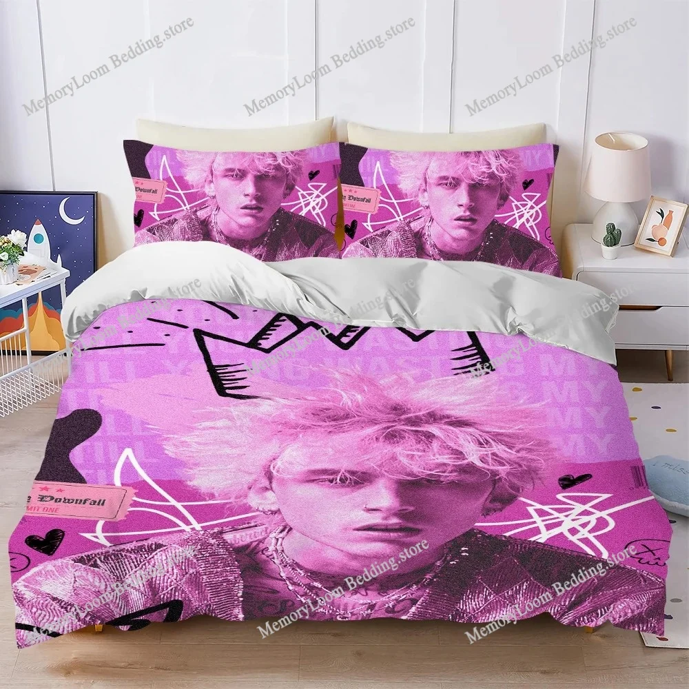 

Singer M-Machine Gun K-Kelly Duvet Cover Set Home Style Bedding Soft Laundry Cotton Bed Student Dormitory Gift Home Textile