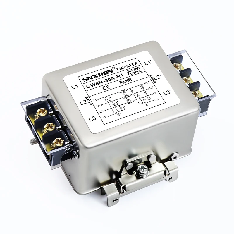 cw4n-30a-r1-三相三線式emi電源入力フィルタ-380vac-dinレール取付-3a-6a-10a-20a-干渉抑制