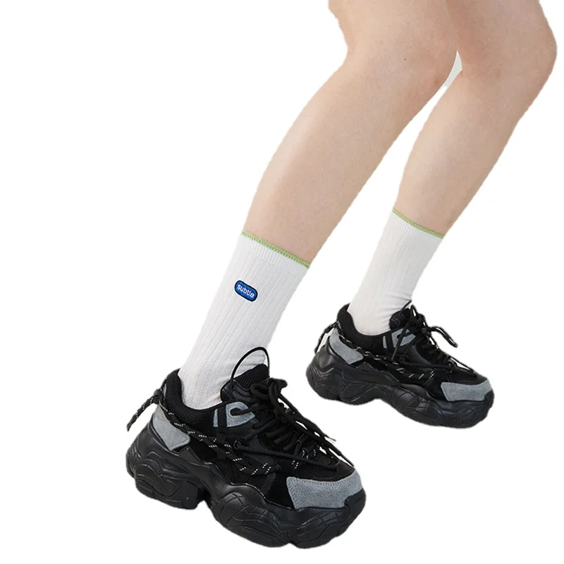 3Pair/Lot Embroidery Fashion Woman Men Socks Korea Harajuku Style Kawaii Funny Cartoon Spring Autumn Female Socks Lovely Girl