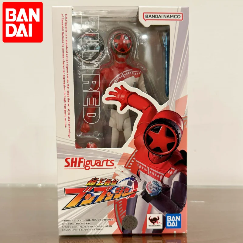 

In Stock Bandai SHF Shinkenger Akared Red Ranger Action Figure Super Sentai Power Rangers Anime Model Toy for Adults