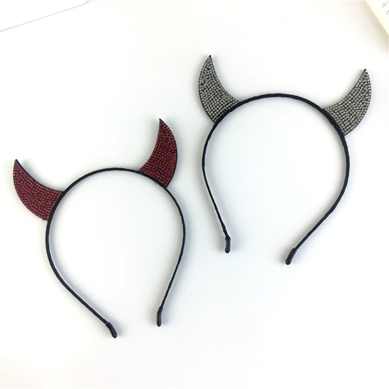 

Devil Horns Party Headwear Headband Party Costume Headpieces Devil Horns Cool Ghosted Horns