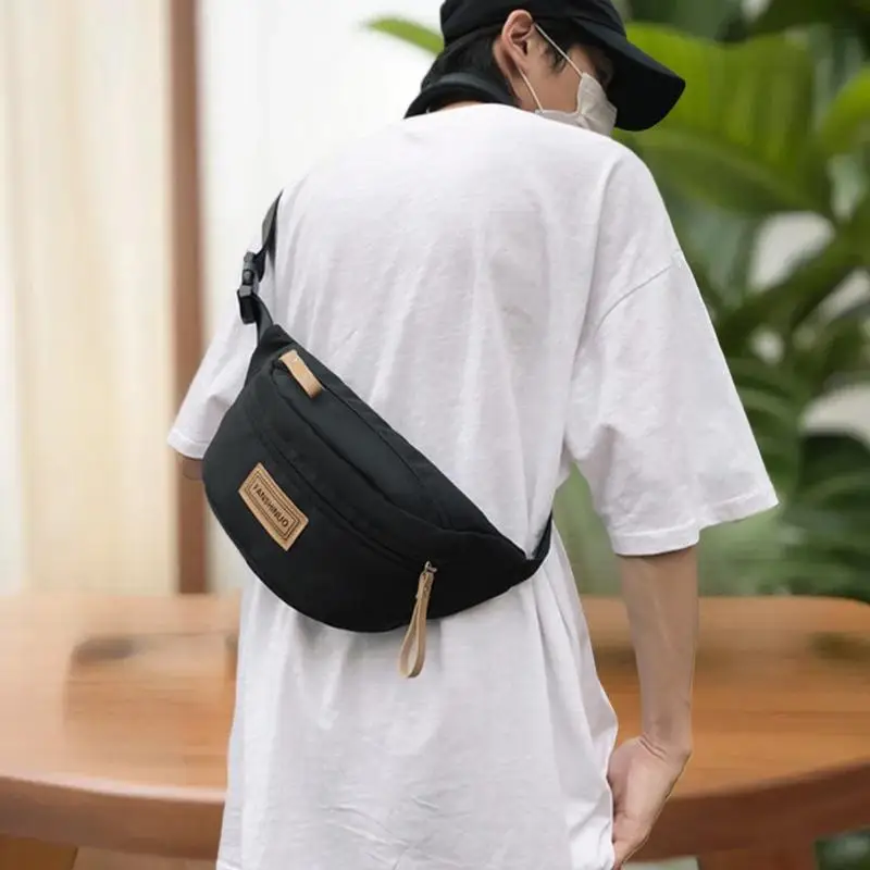 

Unisex Hip-Hop Belt Bag Nylon Women's Fanny Pack with Large Capacity and Crossbody Chest Design