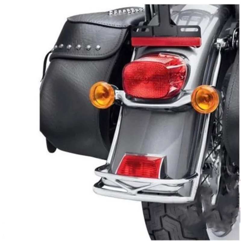 Motorcycle Chrome Front Fender Rail Bumper Trim Bracket for Harley Softtail Classic Heritage 2000-2017