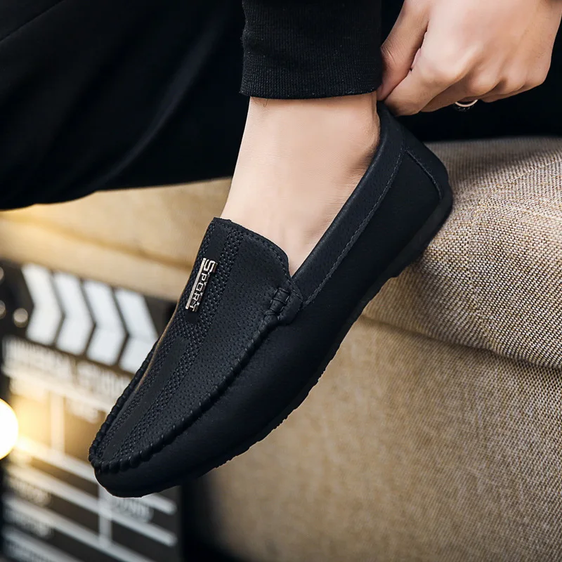 Loafers Heren 2024 Nieuwe Heren Zomer Casual Schoenen Koreaanse Versie Lage Voet Cover Luie Schoenen Tsutsu Mode Schoenen