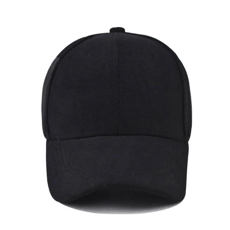 Solid Suede Retro Baseball Caps for Men Women Spring Autumn Street Snapback Hip Hop Hat Adjustable Faux Fur Sunscreen Visor Cap