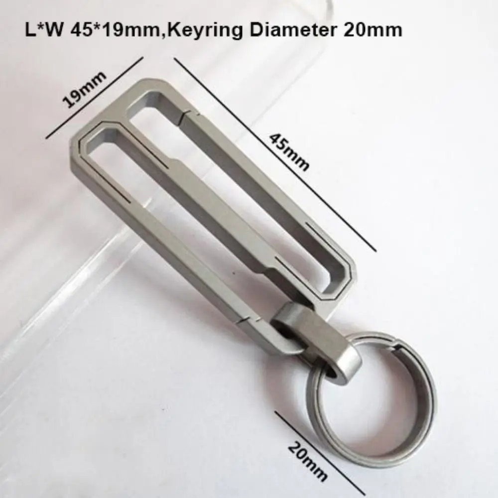 Lightweight Titanium Alloy Key Ring Multifunction Quick Draw Hanging Webbing Buckle Grey Waist Hanger Camping Hiking Accessories