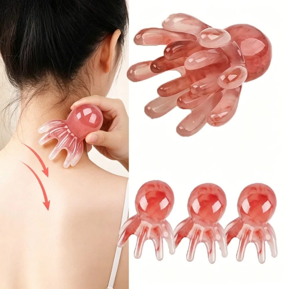8/14 Teeth Octopus Scalp Massager Comb Resin Acupressure Head Massage Anti-Hair Loss Portable Hair Care Tool