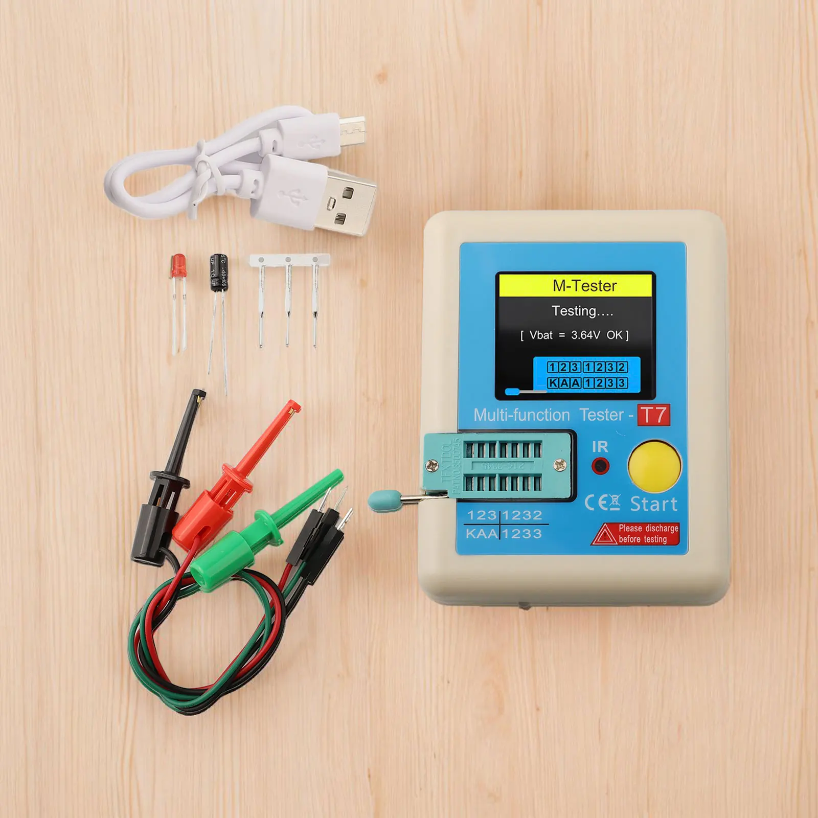 Diode Triode Tester Multi-function Transistor Tester Capacitor And Resistor IR Remote Control Decoding Infrared Wave Detection