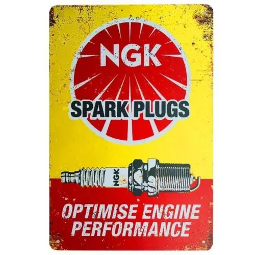 1y,NGK Spark Plugs Novelty Metal Sign 5.5 x 8 Wall Art