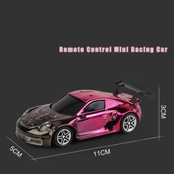 Gifts RC Racing Mini Car Simulation RC Car 1/43 Scale RTR 2.4 GHz Electric Model LED Lights Radio RC Toys for Boys
