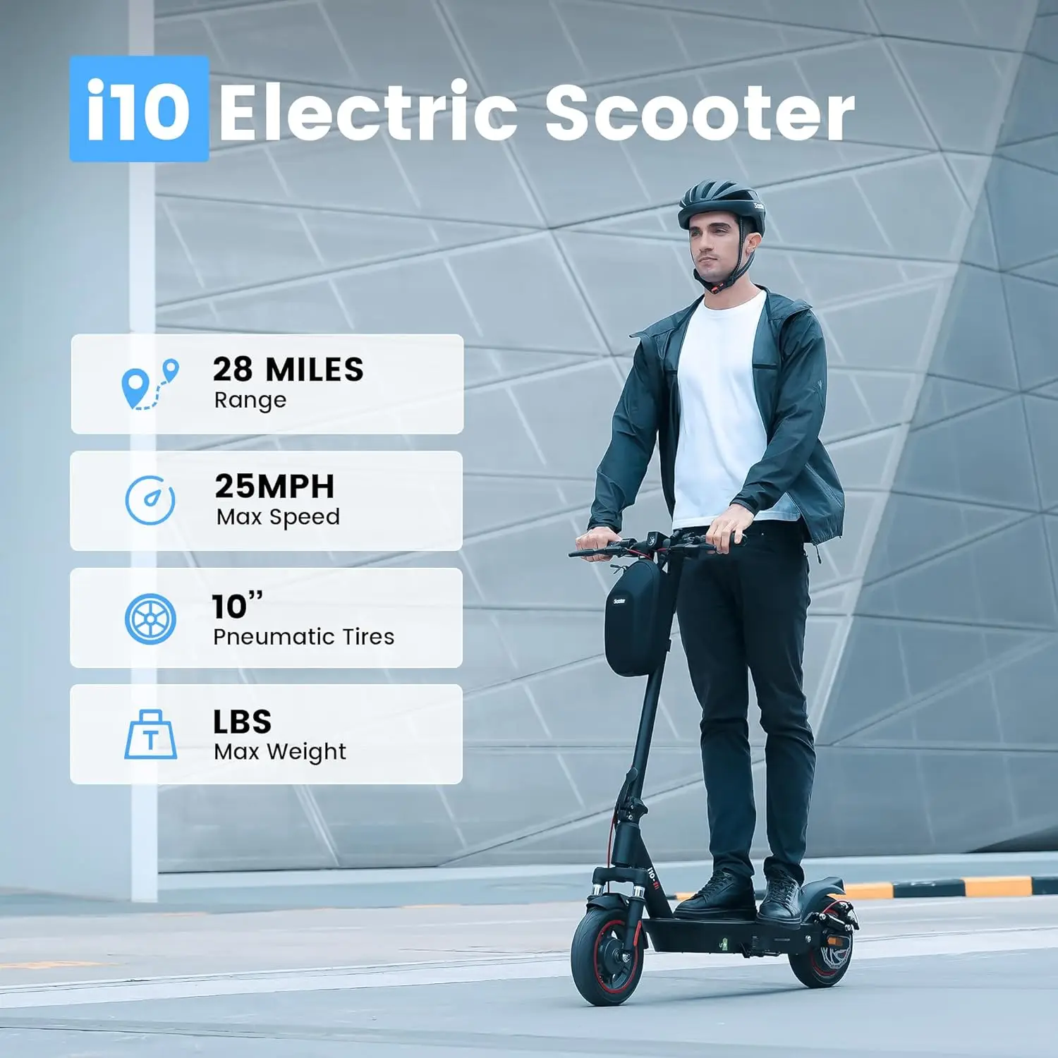 Electric Scooter Adults, 28/50 Miles Max Range, 28/25 Mph Max Speed,10