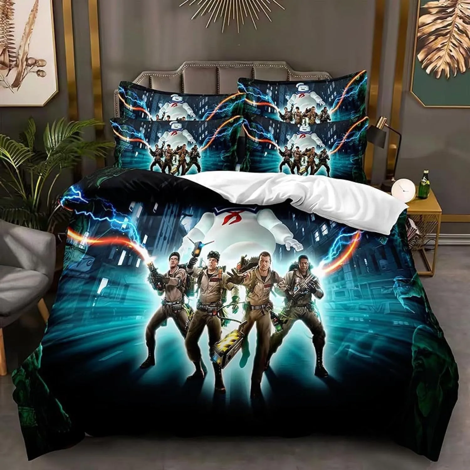 Ghostbusters Duvet Cover 3D Print,Ghostbusters Bedding Set for adult children,Quilt Covers Single Twin Full Queen King Size