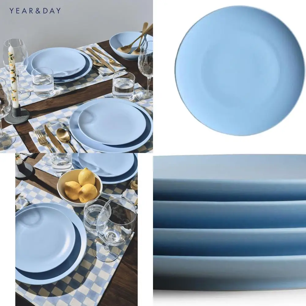 

Набор из 4 керамических тарелок Lagoon Blue, 10,7