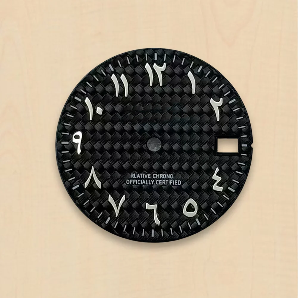 Watch modification tools Grid Arabic numerals Dial 28.5mm S Dial Fit NH35 Japanese Automatic Movement S Dial Watch Accessories
