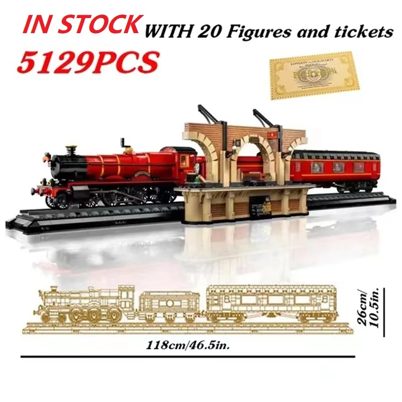 

Classic In Stock Express Train Station Assembly Building Block Model Set Compatible 76405 Collection Bricks Toy For Kid Boy Gift