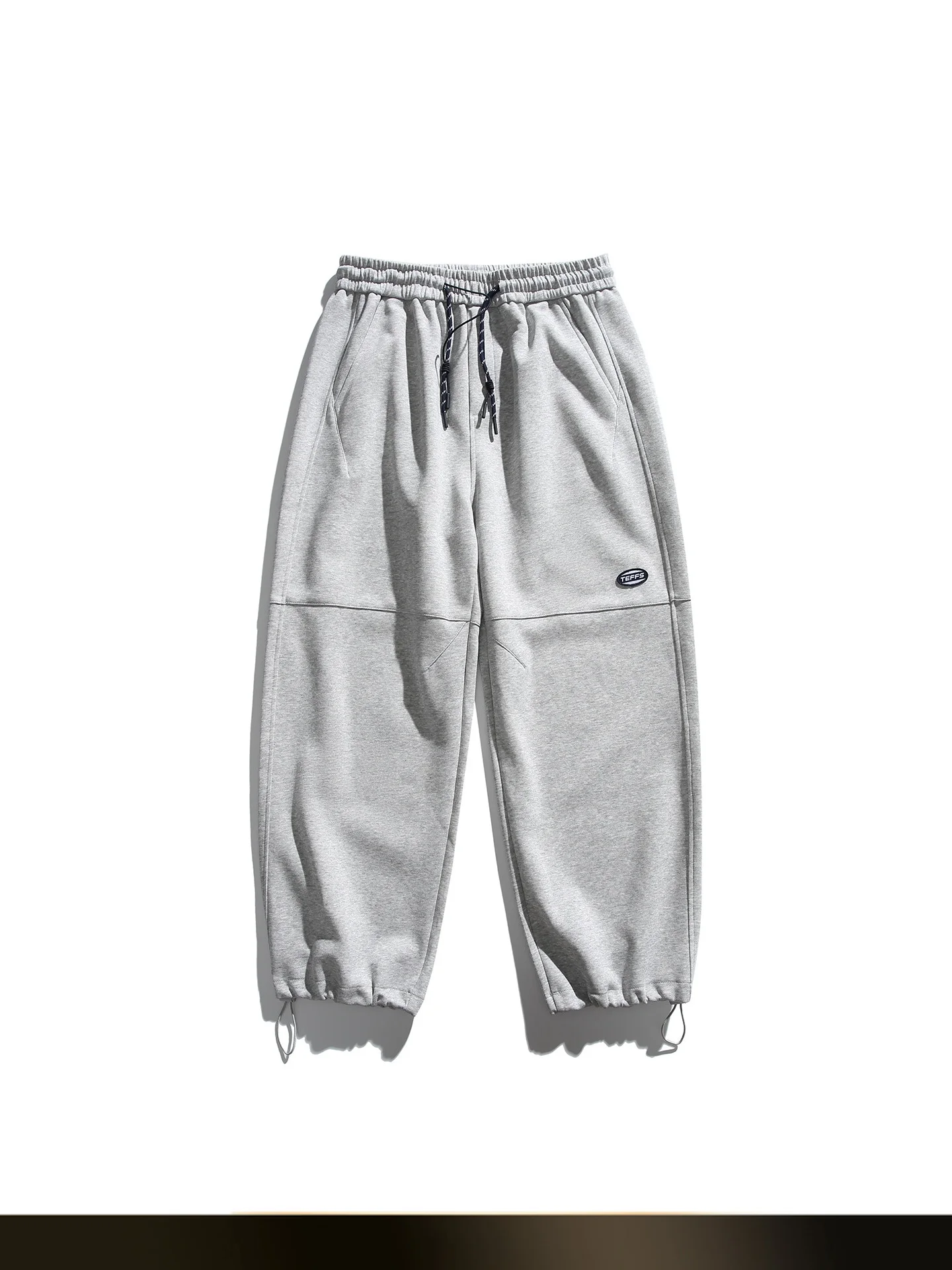 

NTED Japanese Sle Retro Color Dstring Cuffed Sweatpants Men's Loose All-Match Elastic Waist Sports Long Pants