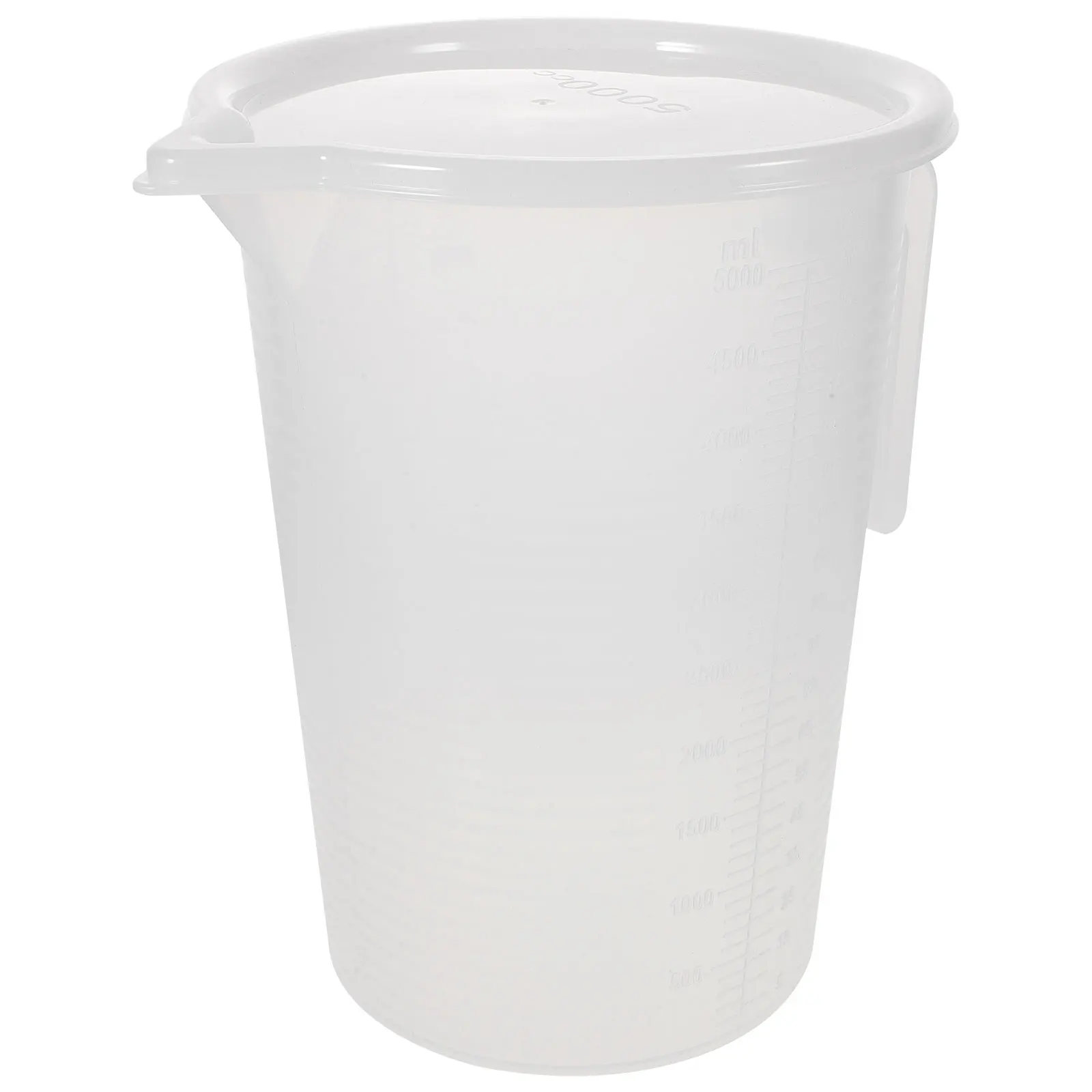 

Measuring Jug 5L Plastic Tool Soy Milk Container Water Pitcher Oil Versatile Easy Clean Reusable markings