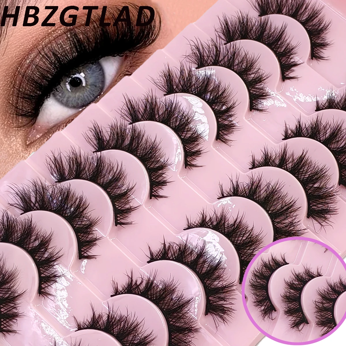 10 Pairs Natural Messy Eyelashes Faux Mink Eyelashes Long Lasting Fluffy Mink Lashes Dramatic Volume lashes Extension Thick Long