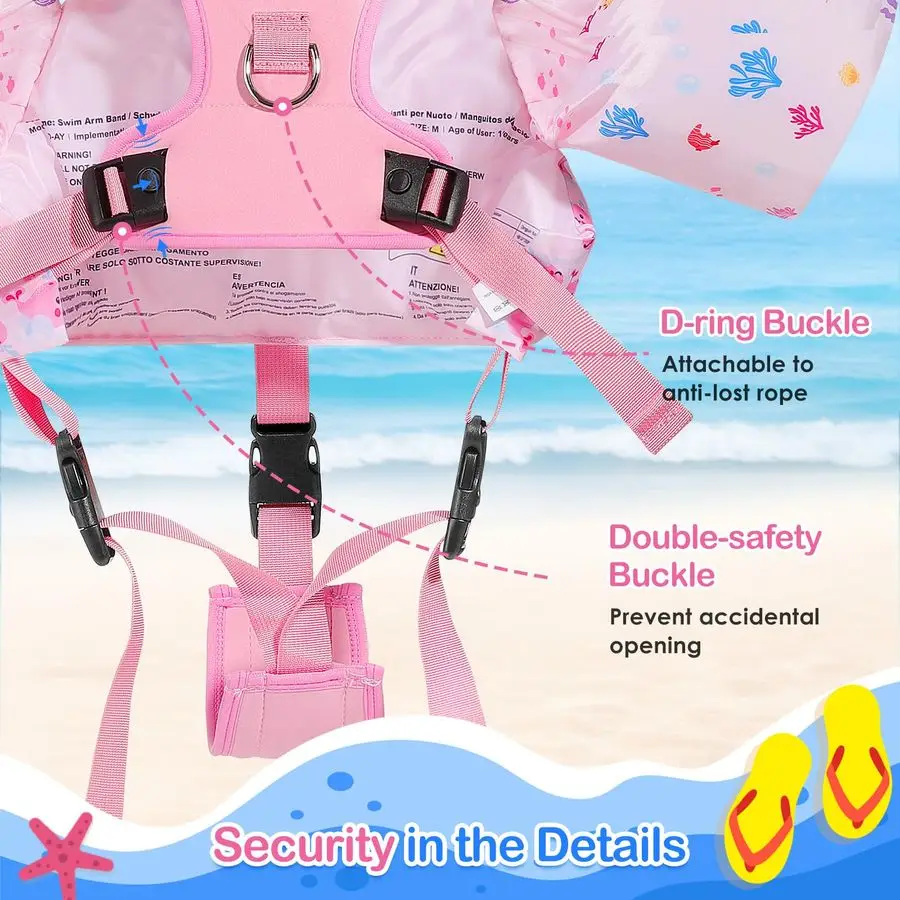 Brassard de natation pour enfants de 203050 lb, gilet de bain pour tout-petits, dessin animé mignon, ailes d'eau de natation, manches flottantes de piscine pour enfants